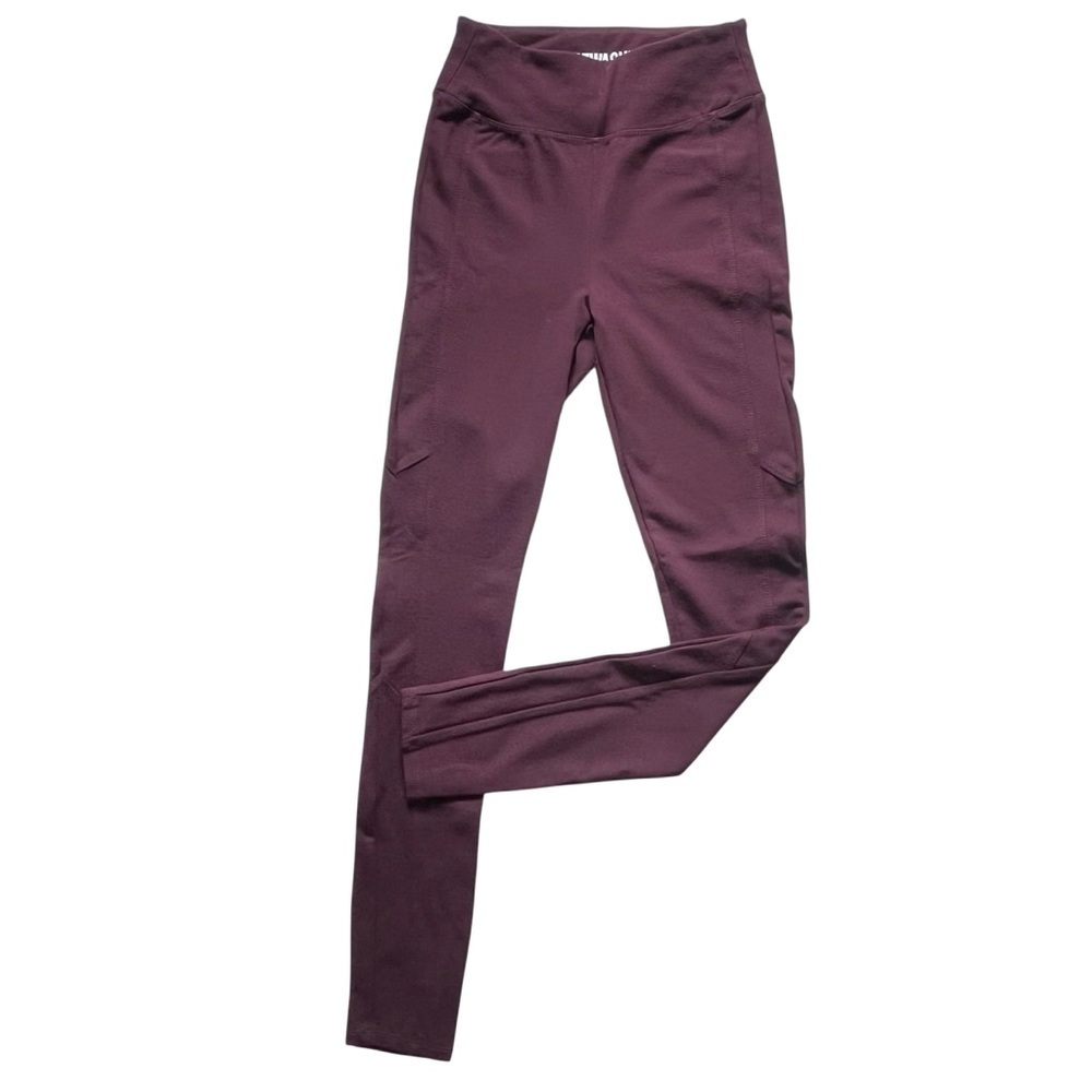 REWASH High Rise Leggings Pull On Seamed Pants Size Small Back Pockets Purple